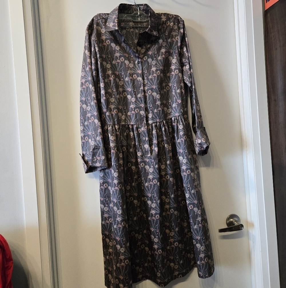 Brooks Brothers Resort 2017 Cherry Blossom 100% Cotton Lightweight Midi Dress - Picture 2 of 8